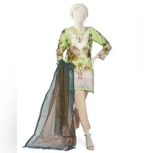 JUNAID JAMSHED  3 Piece Print Jacquard SHALWAR KAMEEZ